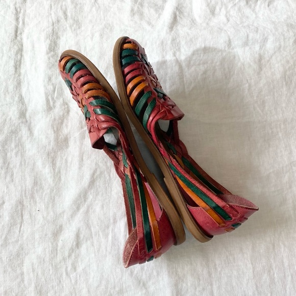 Vintage Apache Multicolour Huaraches Leather Sandals - Picture 7 of 14